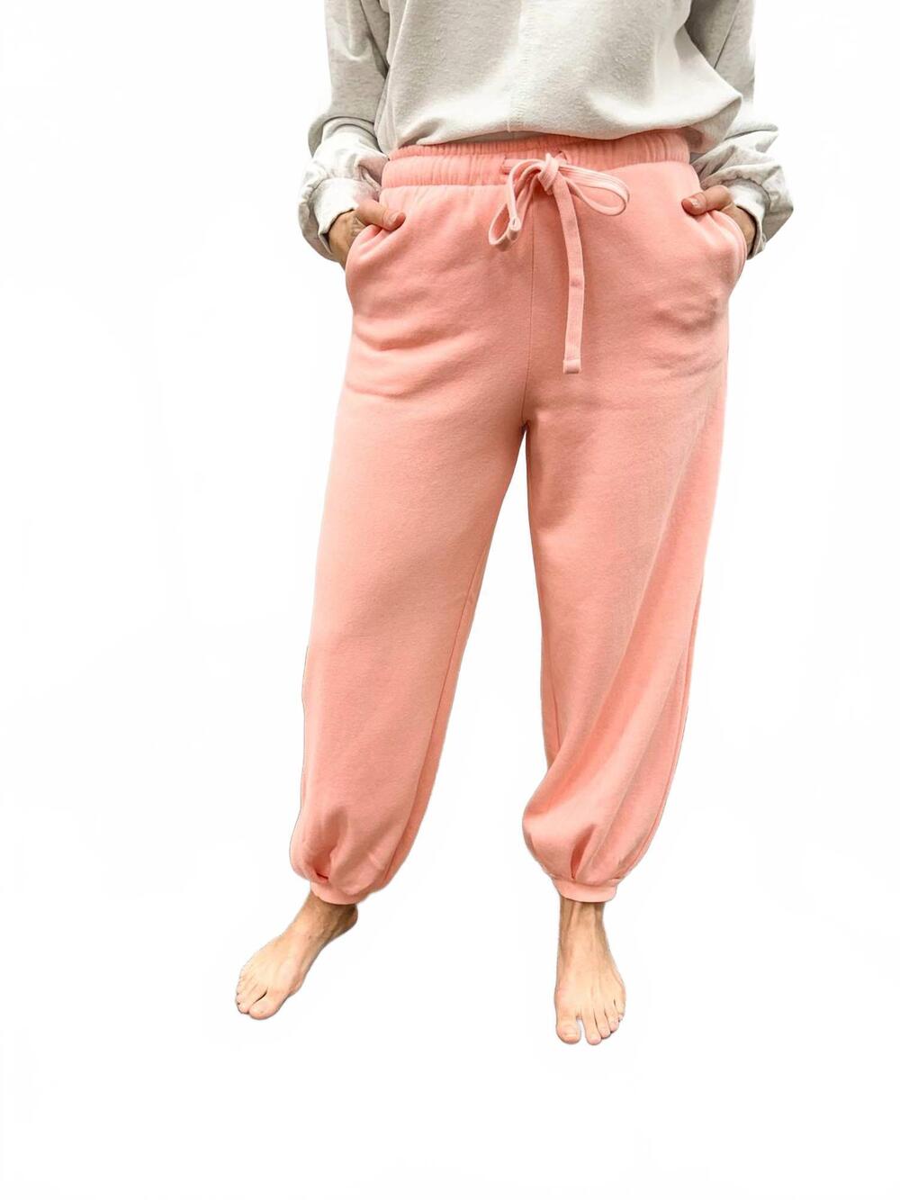 NEW RISEN slouchy jogger sweatpants in coral pink